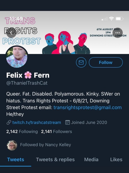 Trans rights protest