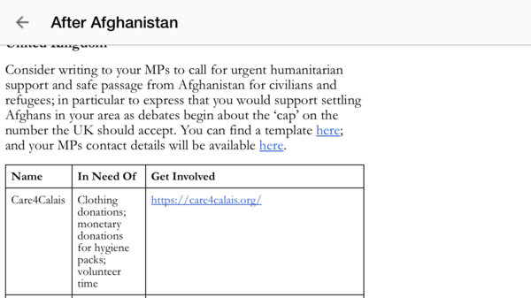 Is anyone else looking at Afghanistan?