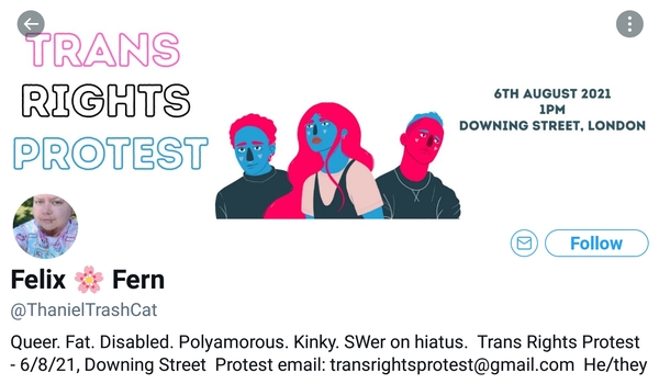 Trans rights protest
