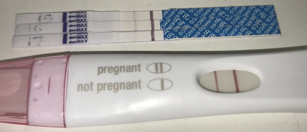 Faint line at 15dpo?