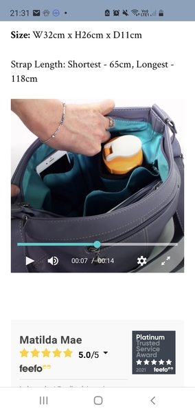I'm being taken shopping for a crossbody bag