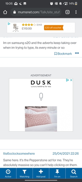 Enormous ad banners that you accidentally click on all the time?