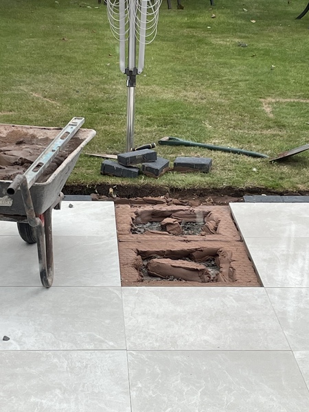 Problems with newly laid porcelain patio