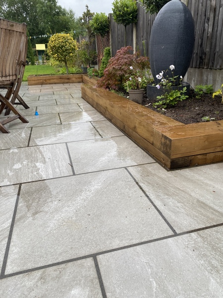 Problems with newly laid porcelain patio