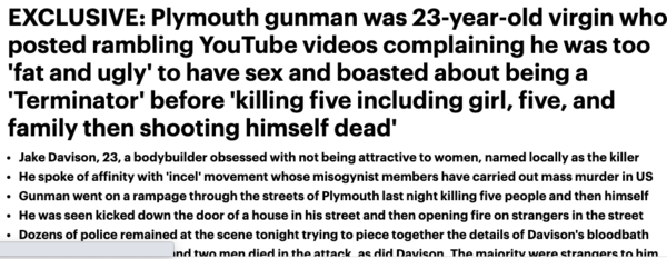 "It's not terrorism": Plymouth *title edited by MNHQ at OP's request*