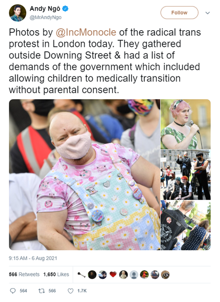 Trans rights protest