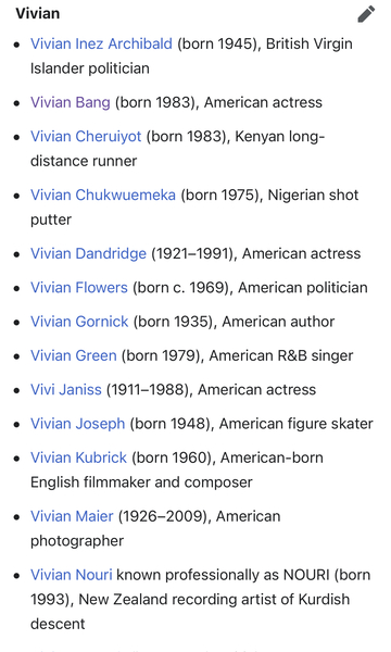 Vivian or Vivienne?