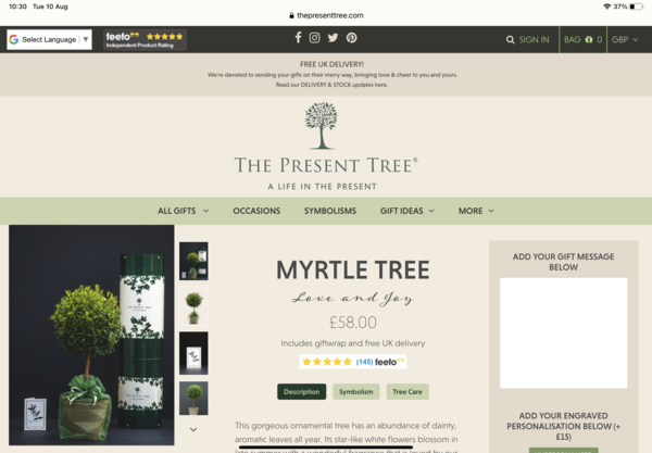 Memorial tree/plant