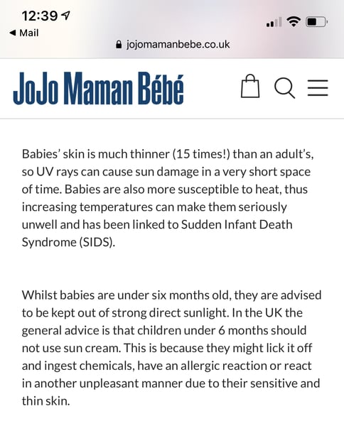 Keeping baby in the shade