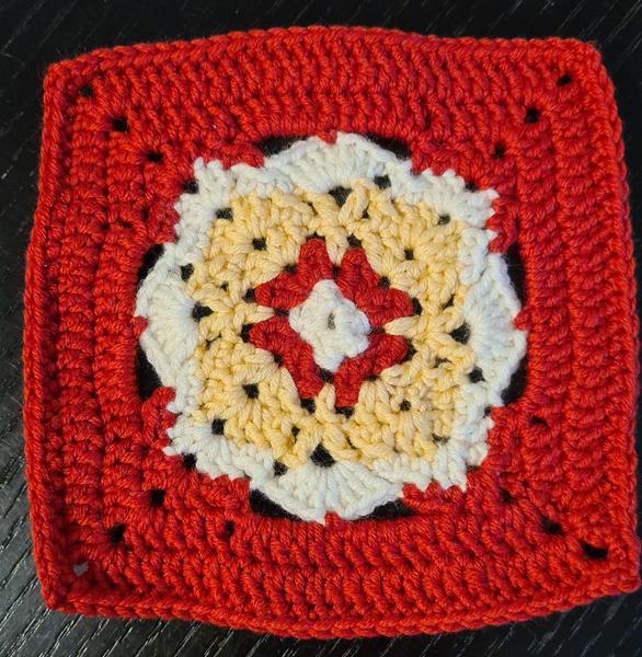 Woolly Hugs. A Blanket for vickibee whose DH has very sadly died suddenly.