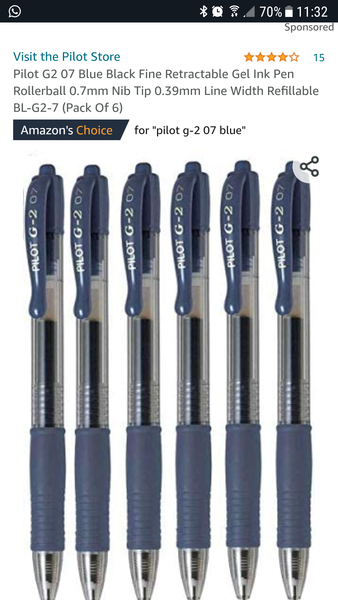 Handwriting pens for left handed child