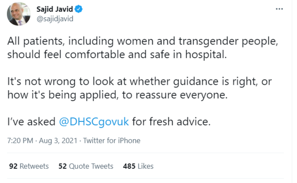 Telegraph - Patient safety fears as NHS allows trans sex offenders in female-only wards