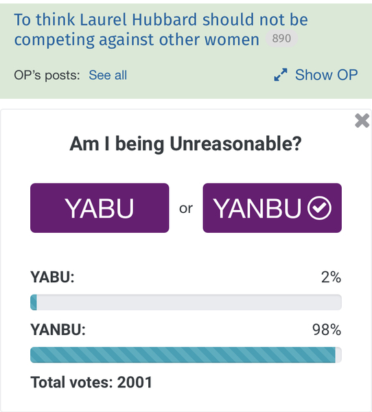 To think Laurel Hubbard should not be competing against other women