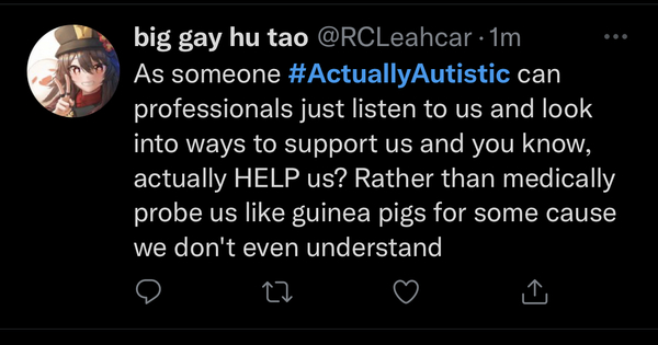 #ActuallyAutistic trending
