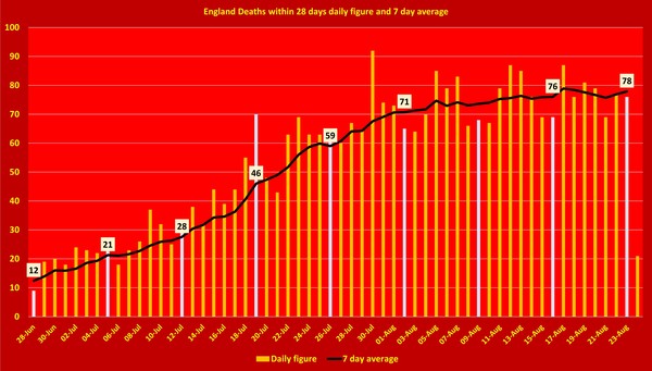 Data, Stats & Daily Numbers started 5th August 2021