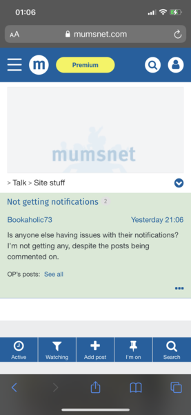 Not getting notifications