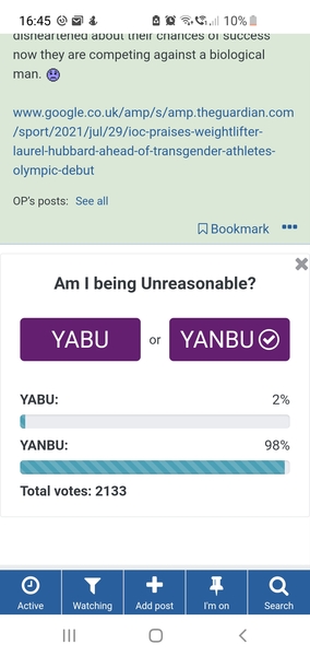 Just sharing a screenshot of this AIBU poll