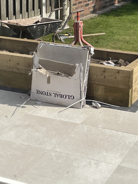 Problems with newly laid porcelain patio