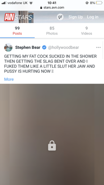Wow that Stephen Bear really is vile.....