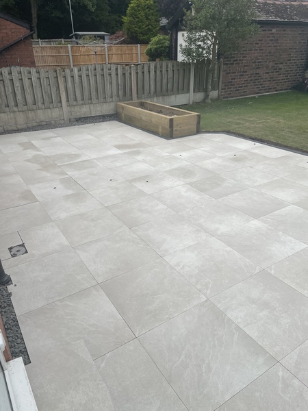 Problems with newly laid porcelain patio
