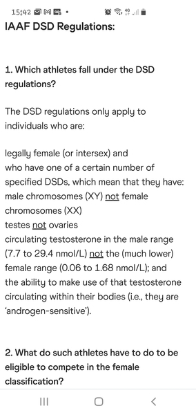 Female Namibian runners change events due to too high testosterone