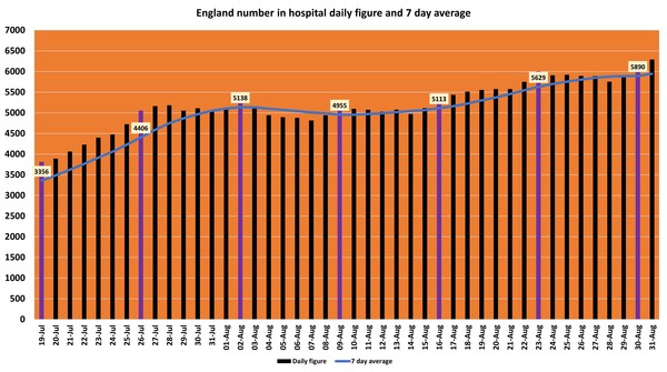 Data, Stats and Daily Numbers started 30th August 2021