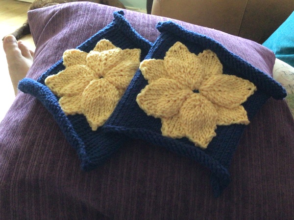 Woolly Hugs. A Blanket for vickibee whose DH has very sadly died suddenly.