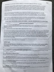 oh no, just received letter re speeding