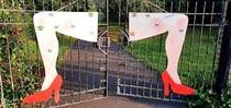 AIBU to think woman's spread legs on gates in Festival Park Glasgow is disturbing?