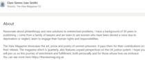 View magazine denounces Sara Jane Baker's incitement and violence against women