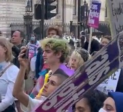 Trans rights protest