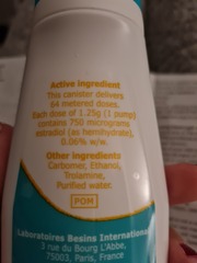 30 pumps only for use in Oestrogel bottle?