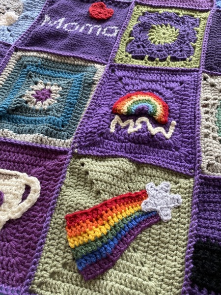Woolly Hugs. A Blanket for the very lovely peachgreen. Crafters and donors, we need your help.