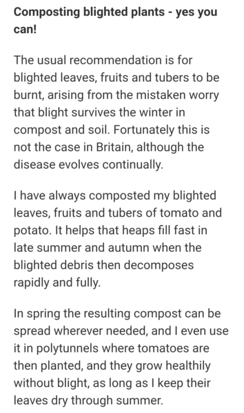 Blasted tomato blight