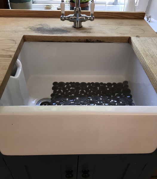 Belfast sink and solid wood - what to do?