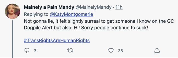 Not enjoying the Janey Godley pile on....