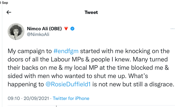 Rosie Duffield on R4 this morning