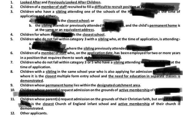 To think faith schools should be forced to change their application process?