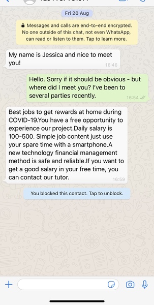 What’s App, spam?