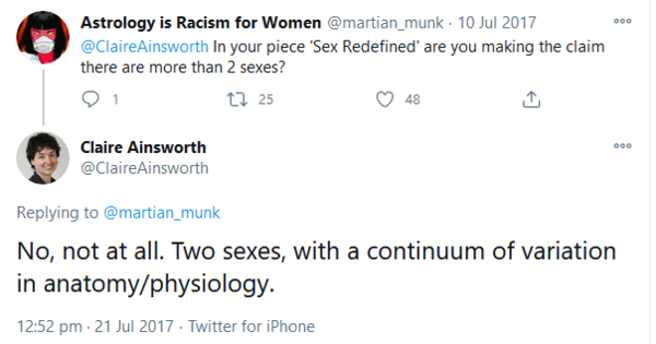 I've just been called "unscientific" for saying that you cannot change sex