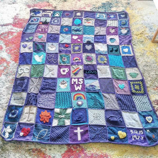 Woolly Hugs. A Blanket for the very lovely peachgreen. Crafters and donors, we need your help.