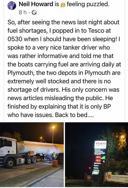 All the people panic buying petrol