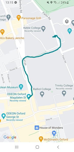 Oxford! Quickest route in town (with pic).