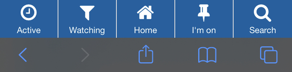 Loss of tool bar in safari/Apple phone.