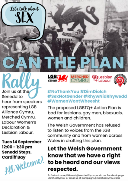 Welsh Government is following Scotland's anti-woman lead.