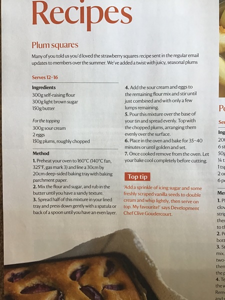 Does anyone have a copy of the latest National Trust magazine...