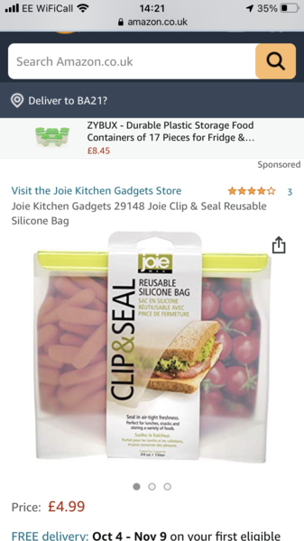 Reusable sandwich packaging that’s not ££ or a huge pain to wash every day?