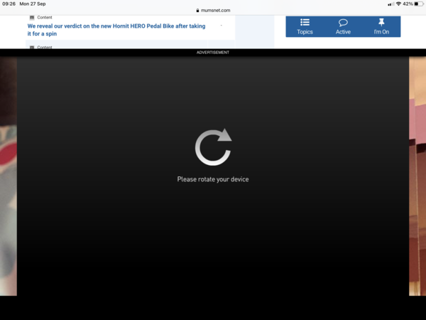 Advert blacking out whole screen