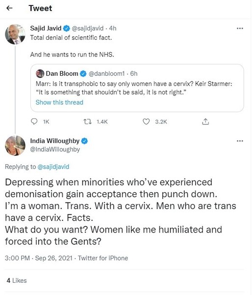 It shouldn’t be said that “only women have a cervix”.