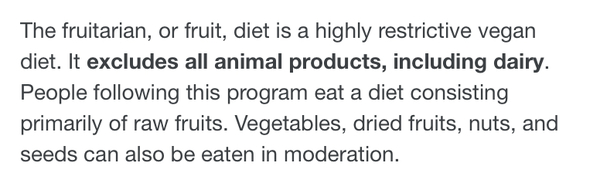 Fruitarianism